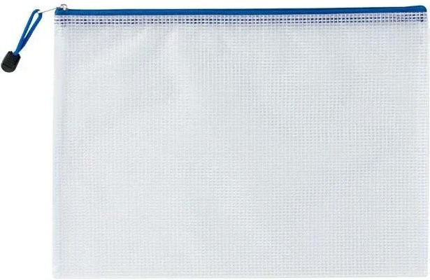 10 Stück wasserdichte Reißverschlusstaschen aus Netzstoff und Kunststoff für Büro und Reise, Farbe: Weiß, B/H: 13,5 x 19,5 cm - Bild 1