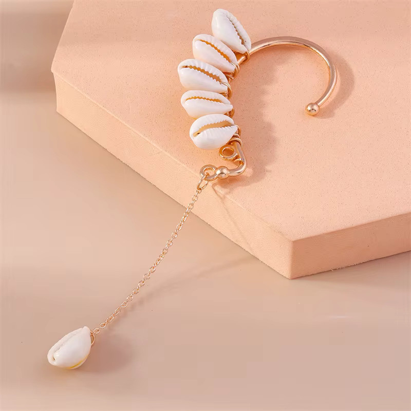 Tenande Ohrringe Conch Shell Clip, Gold, Damen, Ohrmanschette - Bild 3