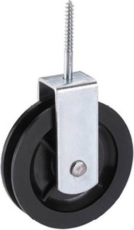 Dörner + Helmer Vogelrolle 50mm aus Kunststoff in Schwarz, 6er Set - Bild 1
