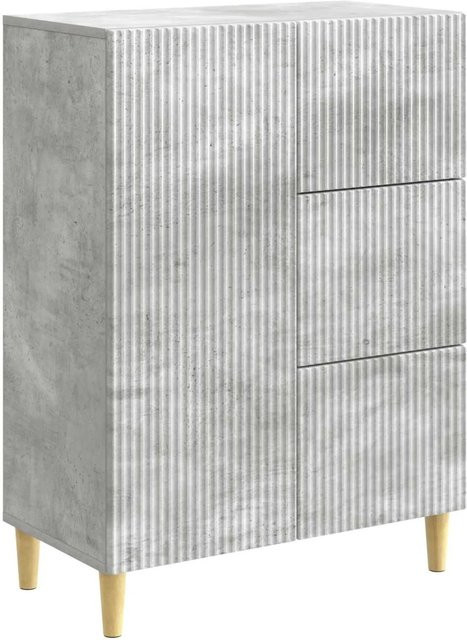 vidaXL Sideboard in Betongrau im Retro-Design aus MDF, B/T/H: 66 x 34,5 x 90 cm - Bild 1