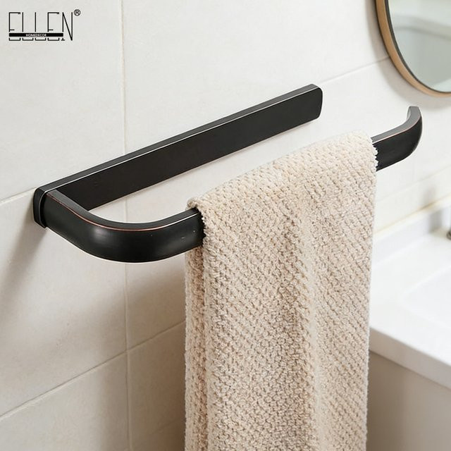 Ellen Handtuchhalter aus Messing für das Badezimmer, Wandmontiert, Farbe: Schwarz oder Braun, Breite: 30,48 cm - Bild 1