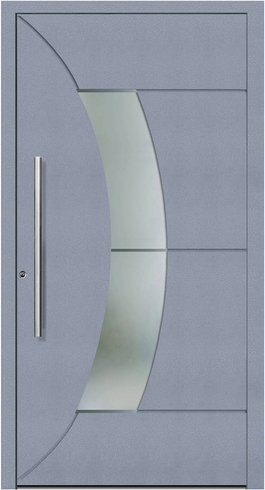 KNOCK Aluminium-Haustür Terra Nova in Grau mit Glaseinsatz, modern, RC2, B: 100,0 cm, H: 200,0 cm - Bild 1