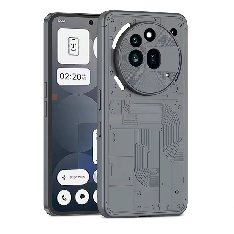 Nothing Phone 3A Pro Hülle 3-in-1 in Schwarz, stoßfeste matte Handyhülle aus hochwertigem PC-Material - Bild 2