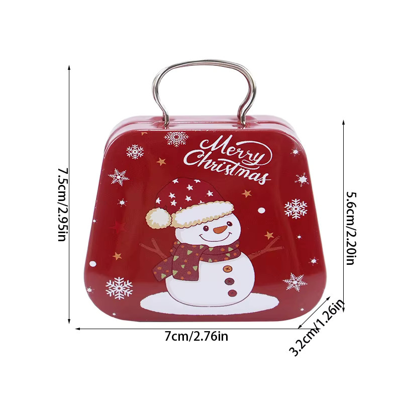 ZQNYCY Weihnachts Handtaschen-Geschenkbox aus Glas und Zinn in Mehrfarbig für Süßigkeiten und Schmuck - Bild 5
