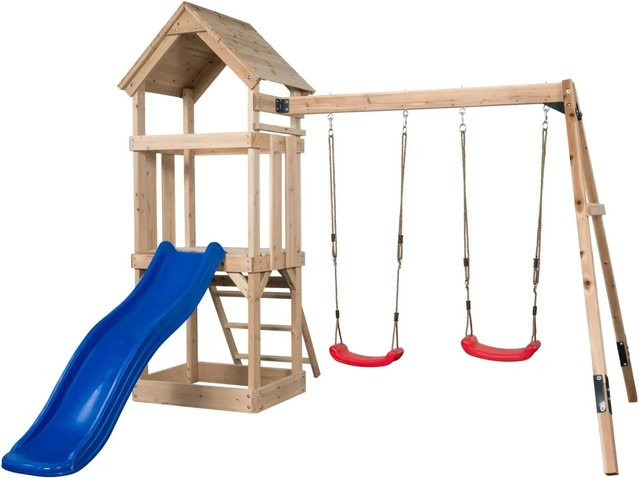 Swing King Spielturm Noa Blau Holz - Bild 1