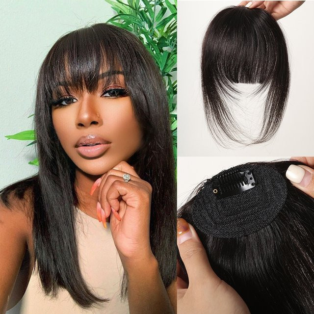 HAIRCUBE Clip-in-Haarverlängerungen Echthaar-Pony, Damen - Bild 1
