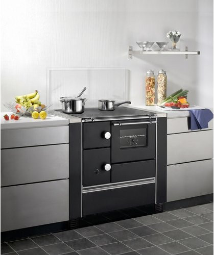 WESTMINSTER Holzherd K76-70 in Schwarz mit 7,3 kW Heizleistung, B/T/H: 85 x 70 x 60 cm - Bild 1