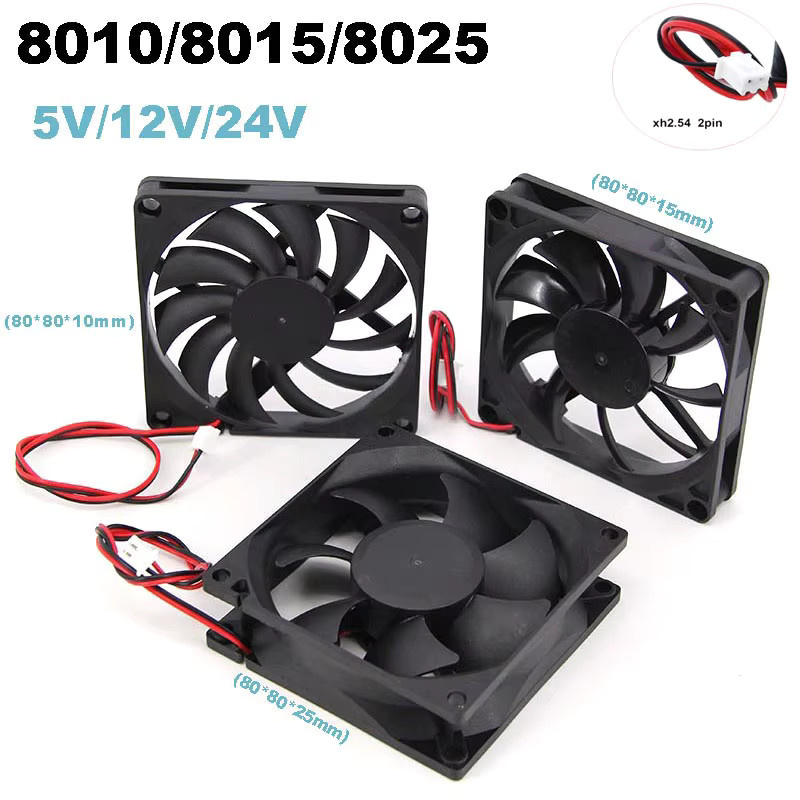Gakaki Bürstenloser Lüfter W28 für PC-Gehäuse und GPU, Schwarz, B/T/H: 8,0 x 8,0 x 1,5 cm - Bild 2
