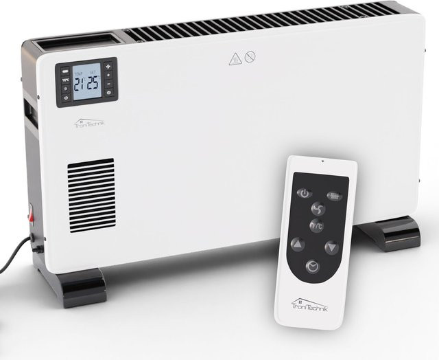 TroniTechnik TT-KH-102 Konvektor Heizgerät in Weiß mit stufenloser Thermosteuerung und Überhitzungsschutz - Bild 1