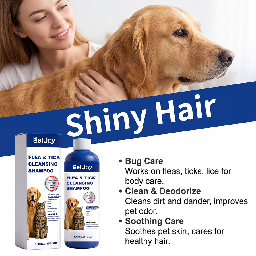 EelJoy Floh- und Zeckenentfernungs-Shampoo, 100 ml, Hunde und Katzen - Bild 2