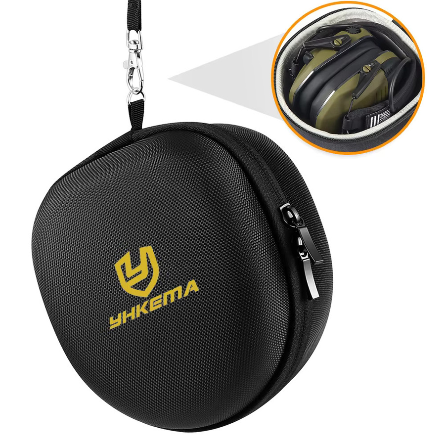 YHKEMA Aufbewahrungskoffer für taktische Headsets und Kopfhörer-Zubehör, Schwarz - Bild 5