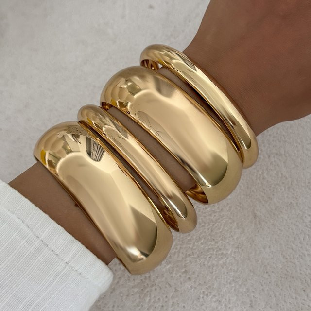 Salircon Armreifen, Gold, Vintage, Damen - Bild 1