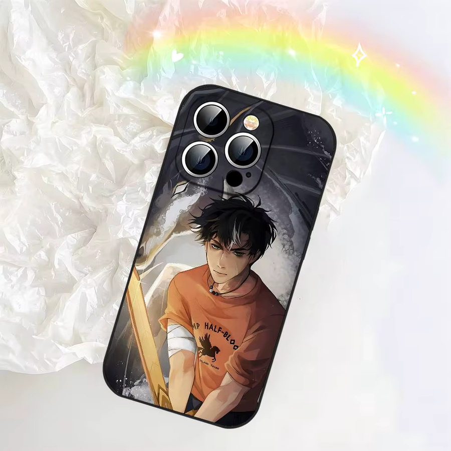 Handyhülle Anime Percy Jackson in Schwarz für iPhone 17, 16, 15, 14, 13, 11 Pro Max, Plus, X, XR, XS Max und Mini - Bild 3