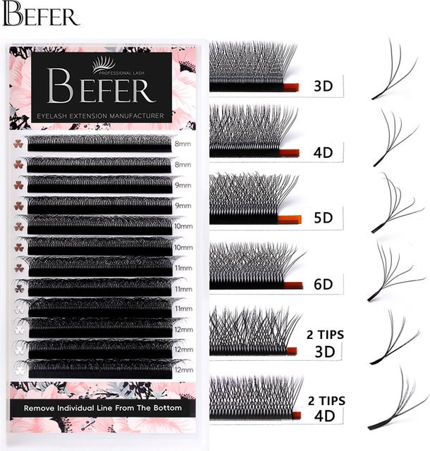 Befer Künstliche Wimpern, W-Form, Black, Unisex - Bild 1
