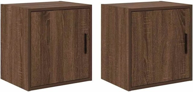 vidaXL Garagen-Wandschränke 2er-Set aus Holzwerkstoff in Eiche Braun, B/H/T: 86 x 41 x 30 cm - Bild 1