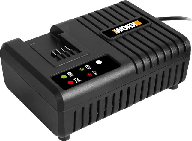 Worx Schnellladegerät WA3867 PowerShare für 20 V Akkus in Schwarz/Orange - Bild 1