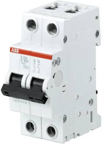 ABB S202-B100 Leitungsschutzschalter 2-polig 100A weiß - Bild 1