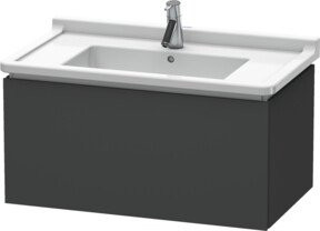 Duravit L-Cube Waschtischunterschrank wandhängend in Grau Matt, B/T/H: 82 x 46,9 x 40,8 cm - Bild 1
