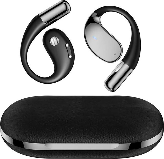 Kebidumei In-Ear Bluetooth 5.4 Kopfhörer mit Echtzeit-KI-Übersetzung für 144 Sprachen, HIFI-Bass und ENC Rauschunterdrückung, Schwarz - Bild 1