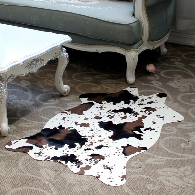Rutschfester Teppich mit Zebra-Kuh-Muster im 3D-Look, ovaler Kurzflor-Teppich für Wohnzimmer und Salon, waschbar und allergikerfreundlich, B: 110 cm, T: 110 cm - Bild 2
