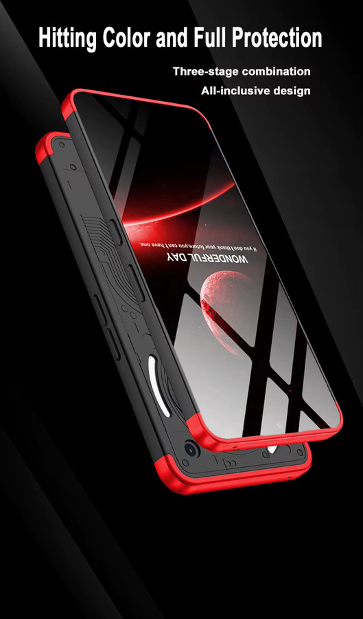 Nothing Phone 3A Pro Hülle 3-in-1 in Schwarz, stoßfeste matte Handyhülle aus hochwertigem PC-Material - Bild 3