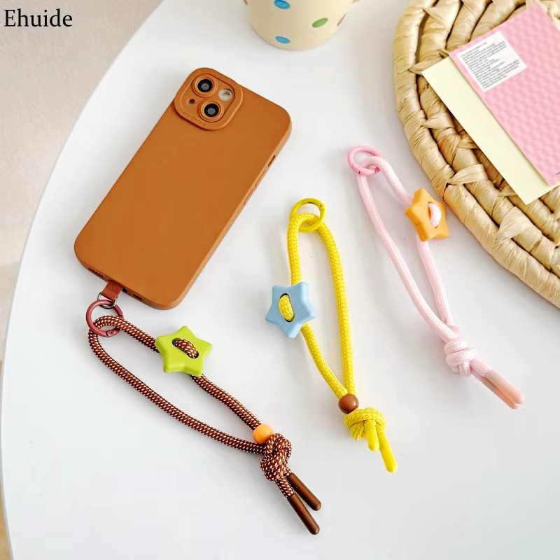 EHUIDE Handgewebtes Stern-Handgelenksband als universelles Schlüsselband und Handyhüllen-Zubehör in Gelb und Multicolour - Bild 2