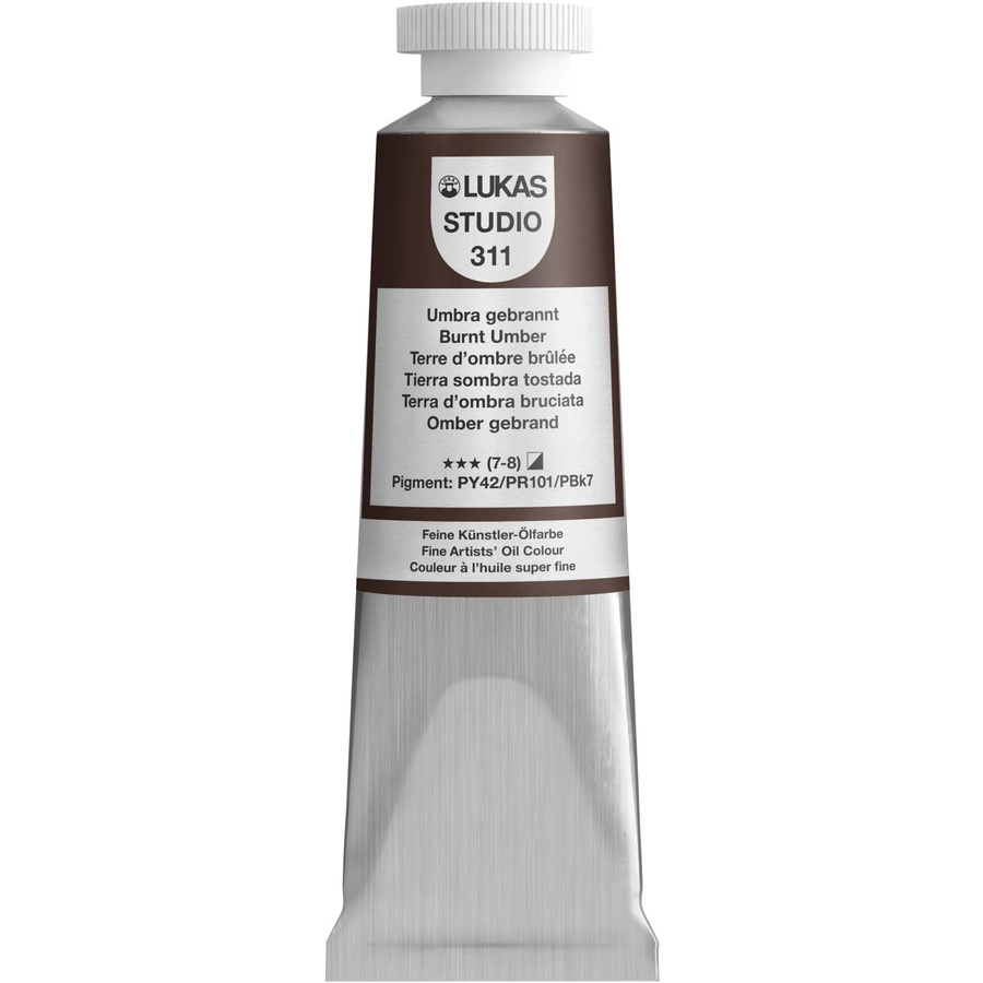 Lukas Studio Ölfarbe Umbra gebrannt 37 ml Premium-Qualität für Profis - Bild 2
