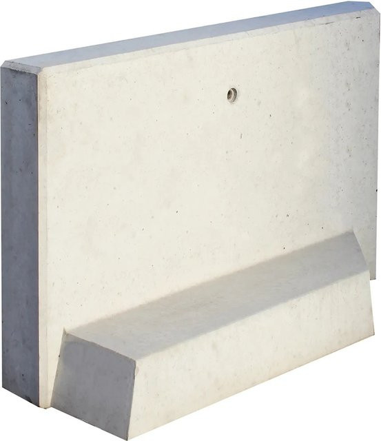 Diephaus L-Stein Ecke bewehrt Grau 90 Grad B: 100 cm, H: 55 cm, T: 12 cm, 2-teilig - Bild 1