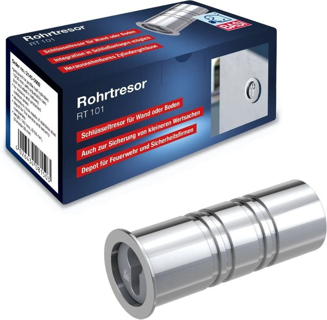 BASI Rohrtresor RT 101 aus Aluminium in Silber mit Edelstahlverschluss B/T/H: 165,0 x 70,0 x 52,0 cm - Bild 1