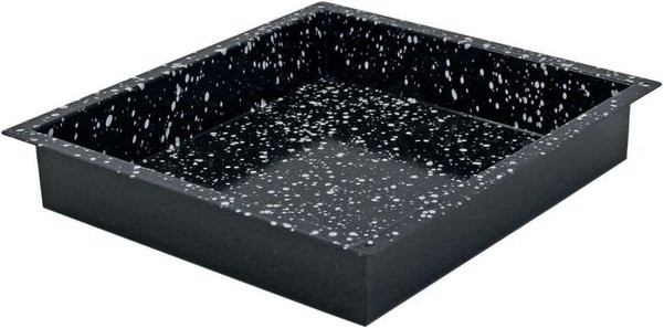 Schneider Backblech GN 2/3 aus Granit-Emaille, schwarz, rechteckig, B/T/H: 32,5 x 35,5 x 6 cm - Bild 1