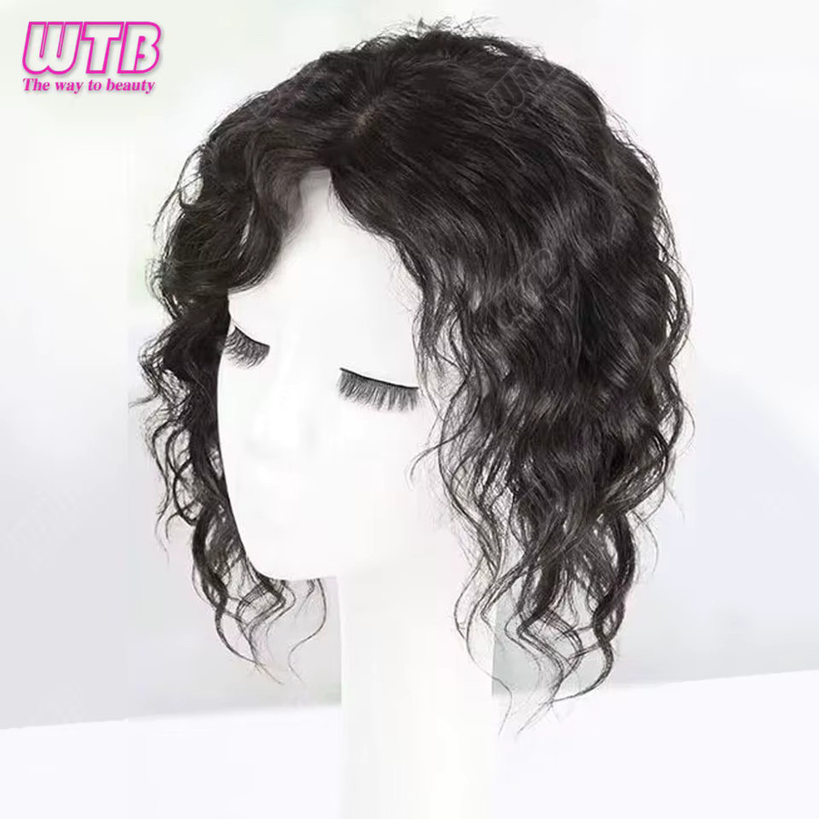 WTB Synthetische Clip-in-Haarverlängerung, kurzes lockiges Toupet, Damen - Bild 2