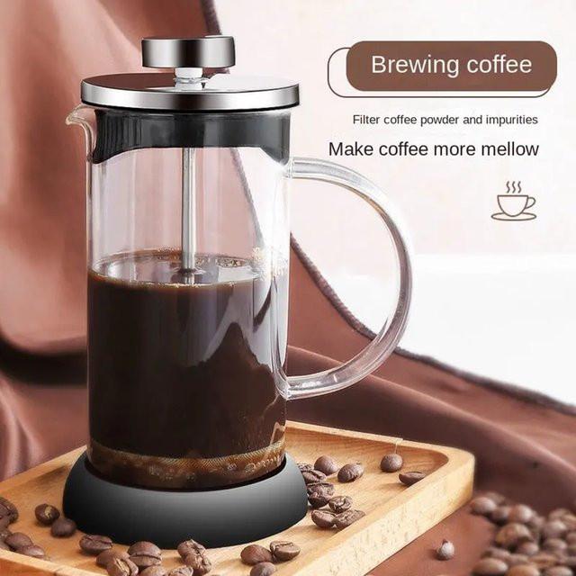 Aihogard Französischer Presskannen-Filter aus hitzebeständigem Borosilikatglas in Transparent für Kaffee und Tee - Bild 1
