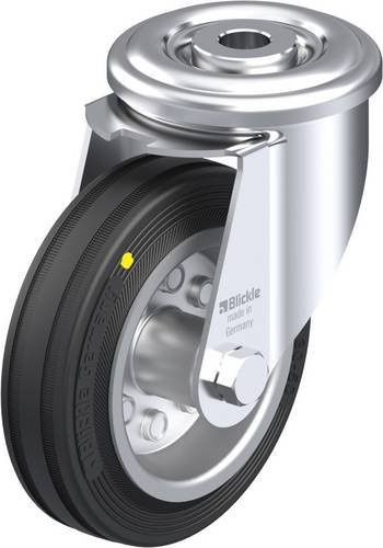 Blickle Lenkrolle LER-VE 100R-EL in Schwarz und Silber mit 100 mm Rad-Durchmesser und 70 kg Tragfähigkeit - Bild 1