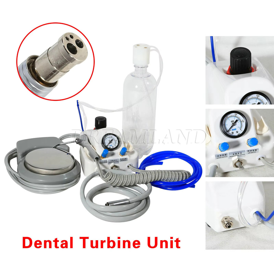 YABANGBANG Tragbare Dental-Turbineneinheit mit 3-Wege-Spritze, Glasfaser-LED-E-Generator und Hochgeschwindigkeits-Handstück für Luftkompressoren - Bild 2