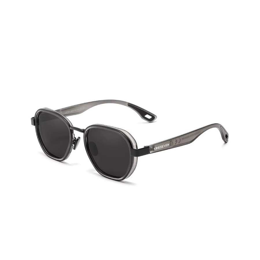 KINGSEVEN Sonnenbrille Rund, Vollrand, polarisiert, Unisex - Bild 2