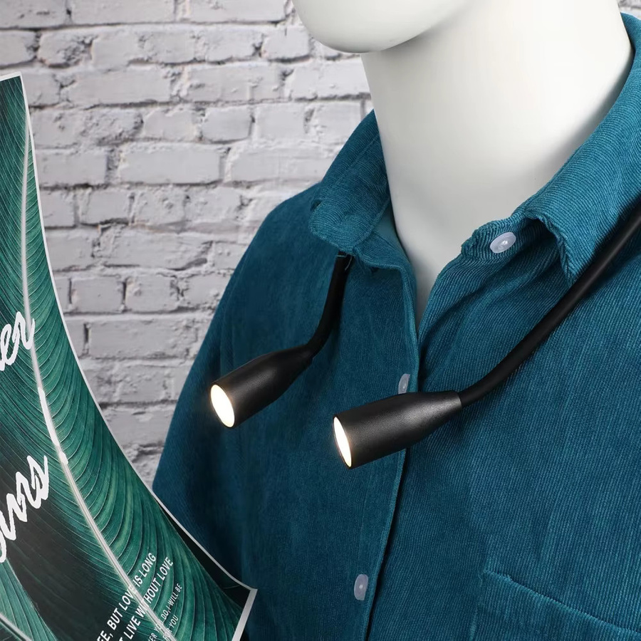 NEWBIRTH LED-Nackenleselampe in Schwarz mit flexiblem 360 Grad Arm und Touch-Bedienung - Bild 2