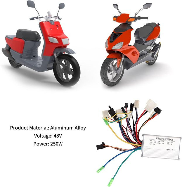 Igeteck Bürstenloser Elektrofahrrad Controller 48V 250W aus Aluminiumlegierung in Silber für Elektrofahrräder und Roller - Bild 1