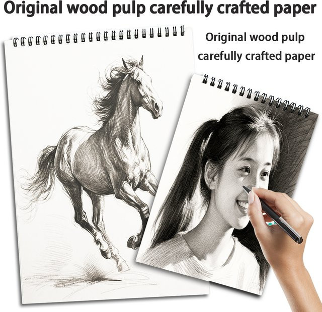 Mal- und Skizzenkunstpapier in Weiß für Jugendliche, Größe A3 bis A6 - Bild 1