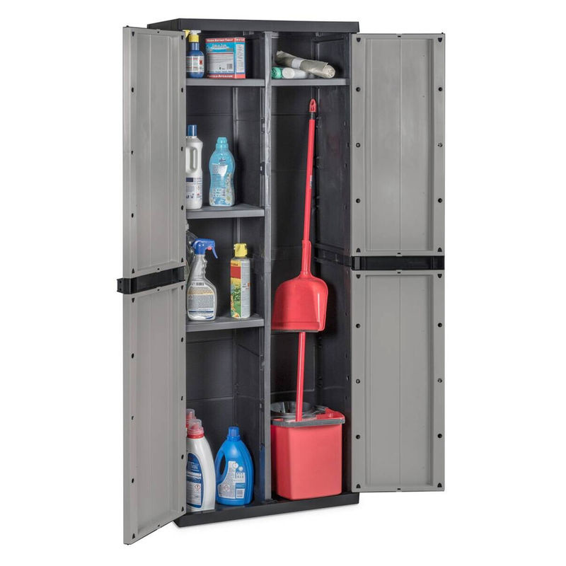 DEA Kunststoffschrank in Grau mit mattem Finish, B/H/T: 65 x 165 x 37 cm - Bild 2