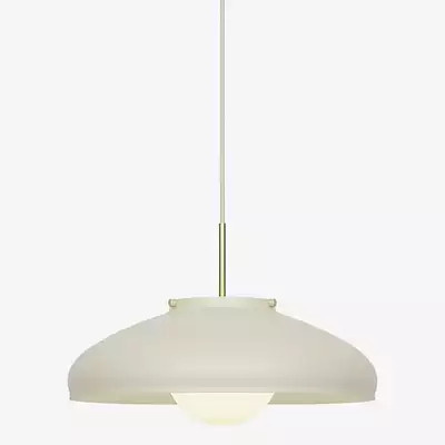 Design for the People Latif Pendelleuchte aus Metall und Glas in Weiß und Gold/Messing - Bild 1