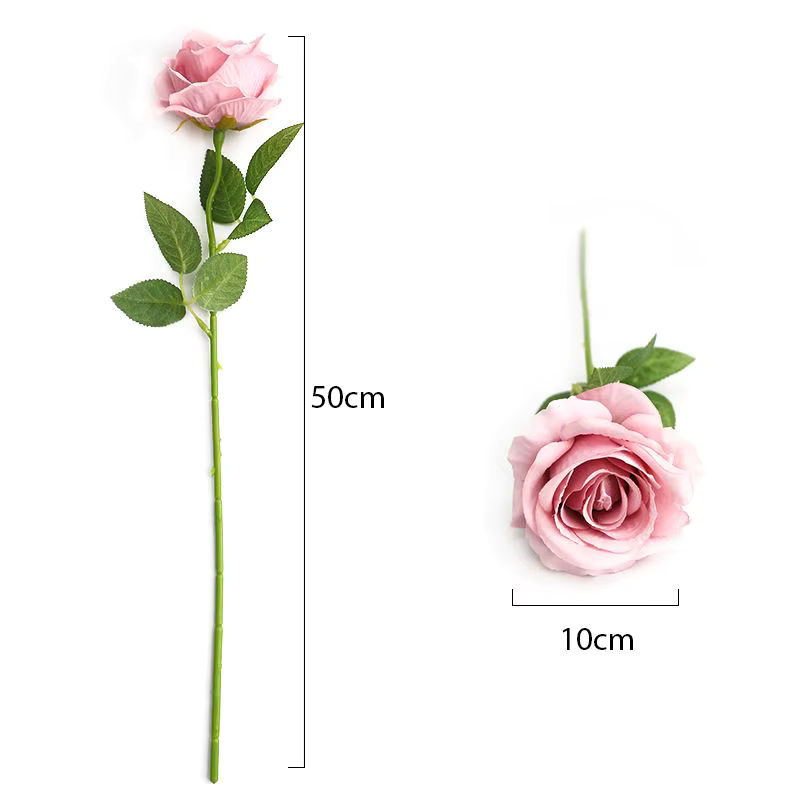 MENGHAO Set aus 5 künstlichen Rosen aus Seide in Rot für Hochzeitsdekoration und Wohnkultur - Bild 4