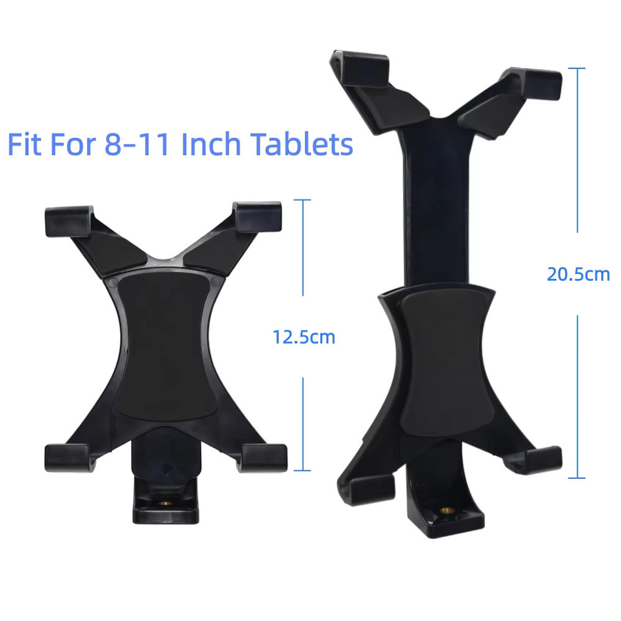 VeFly Universelle Tablet-Stativhalterung mit 1/4-Zoll-Gewindeadapter für iPad und Galaxy Tablets in Schwarz - Bild 2