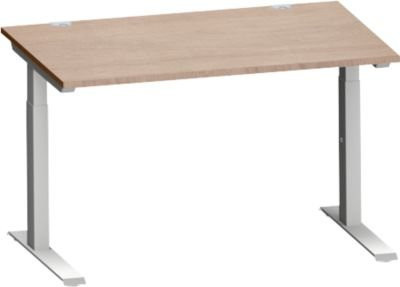Schäfer Shop Genius Schreibtisch MODENA FLEX höhenverstellbar in Eiche-Dekor und Weiß, B: 120 cm, T: 80 cm - Bild 1