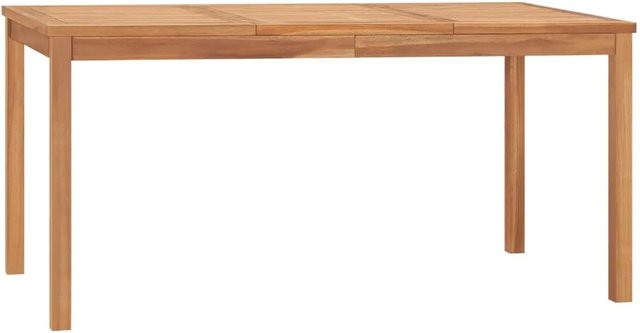 vidaXL Garten-Esstisch aus Teakholz in Braun, B/T/H: 160 x 80 x 77 cm - Bild 1