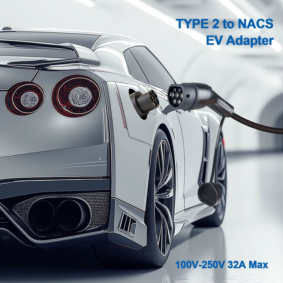 ISIGMA AC Typ 2 zu Tesla NACS EV Konverter 32A 1 Phase 7KW Ladeadapter in Schwarz kompatibel mit Tesla Model Y - Bild 5