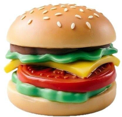 Squishy Hamburger Stressball, beige - Bild 1