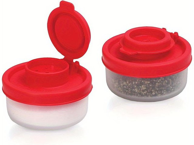 Mango Event Gewürzglas für den Außenbereich mit rotem Deckel aus Kunststoff und Glas - Bild 1