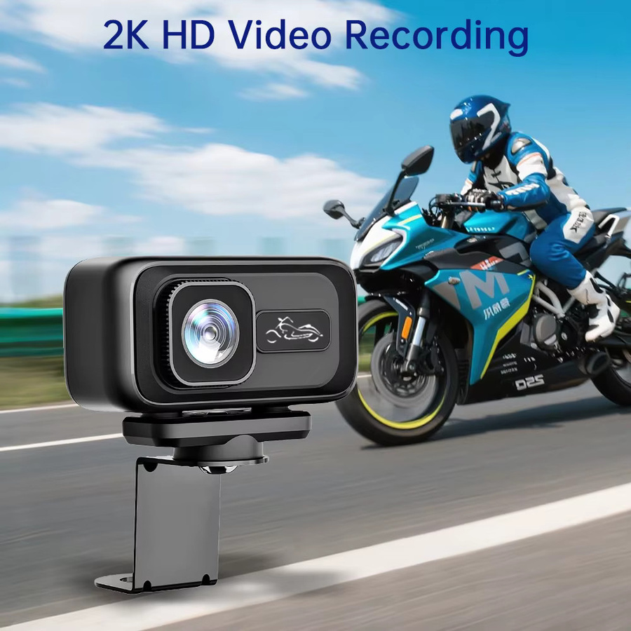 MOCENDO 2K Motorrad-Dashcam CSMT100 in Schwarz mit WLAN-App, IP65 wasserdicht, 140 Grad Weitwinkel und 128GB Speicher - Bild 3