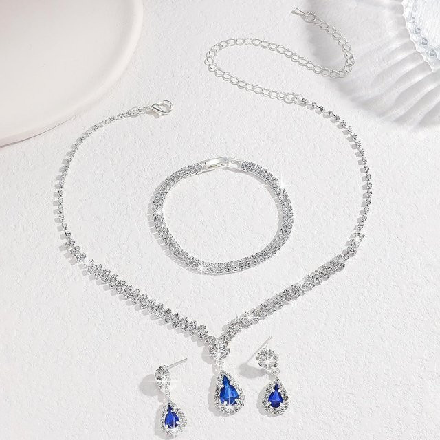 Lucky Star Jewelry Schmuck-Set, Halskette, Ohrringe, Armband, Zirkonia, Damen - Bild 1