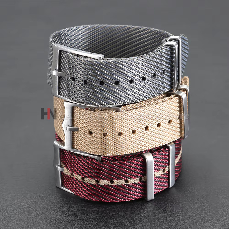 Uhrenarmband Nylon, Army Military Strap, Schwarz, Herren, 20mm, 22mm - Bild 1